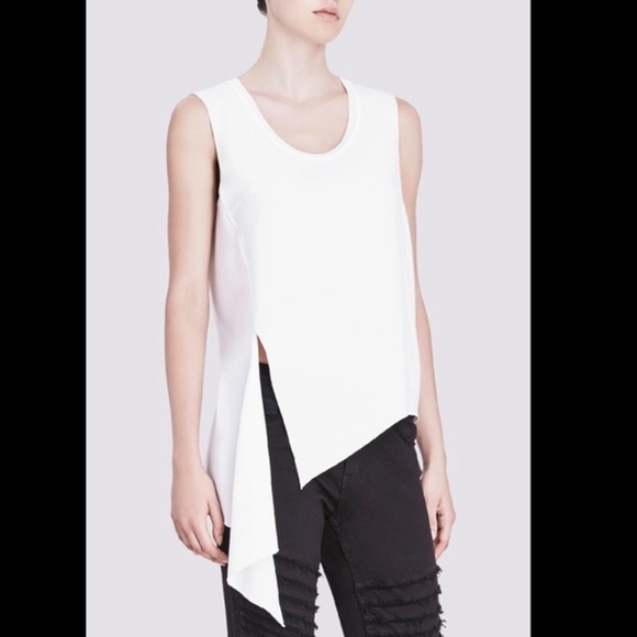 Elie Tahari Tops - Elie Tahari modern asymmetrical white blouse S